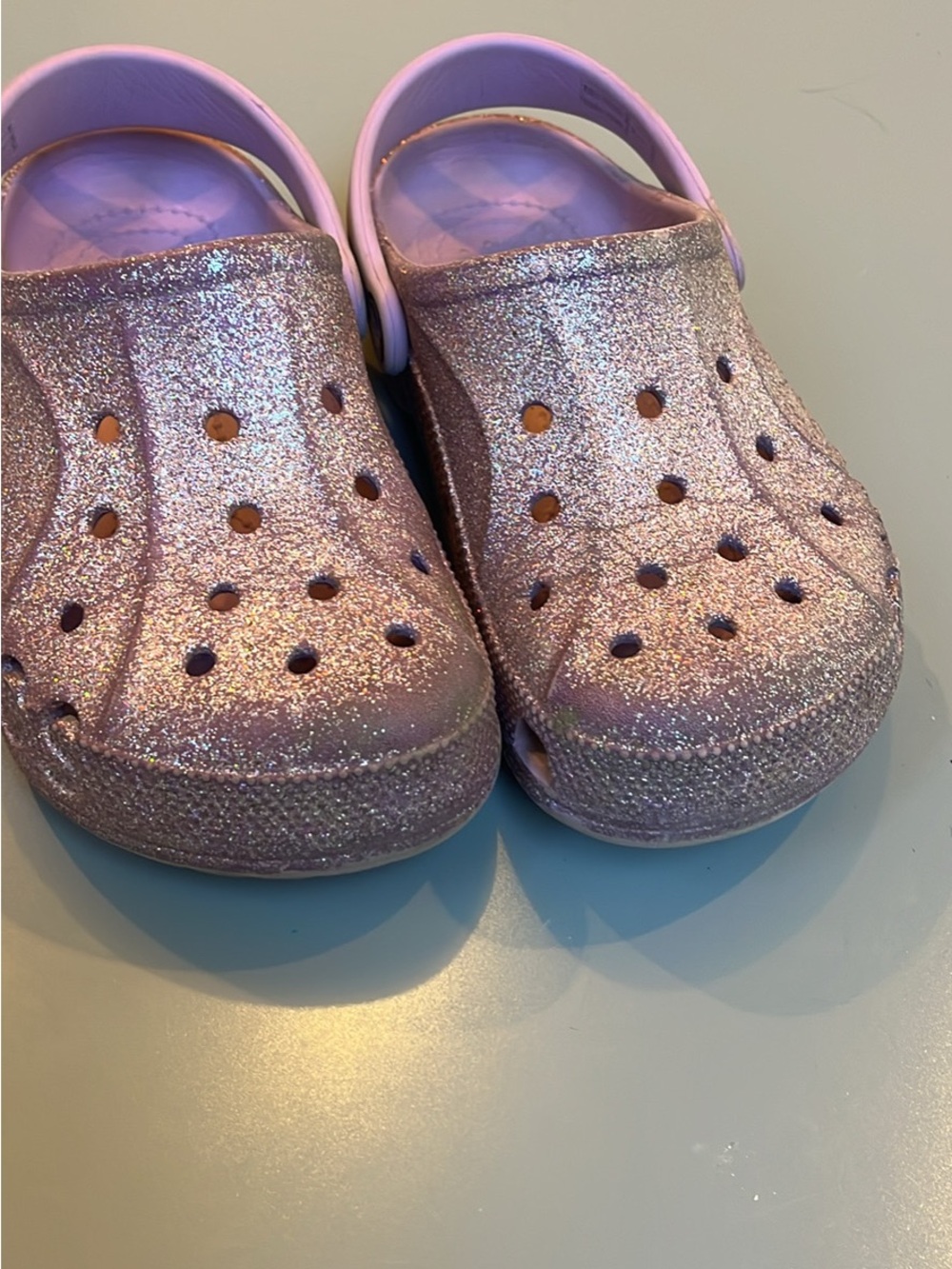 Kids Glitter Slip-On Clog - Purple